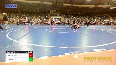 110 lbs Consi Of 8 #1 - Liam Hernandez, Colosseum Wrestling Club vs Legend Urban, Black Fox Academy