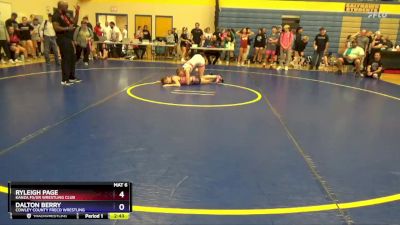 110 lbs Round 1 - Ryleigh Page, Kanza FS/GR Wrestling Club vs Dalton Berry, Cowley County Freco Wrestling