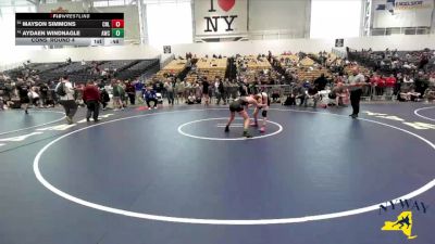 124 lbs Cons. Round 4 - Mayson Simmons, Club Not Listed vs Aydaen Windnagle, Akron Wrestling Club