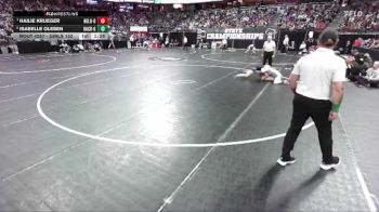 Girls 152 lbs Semifinal - Hailie Krueger, New London-Girls vs Isabelle Olesen, Oak Creek-Girls