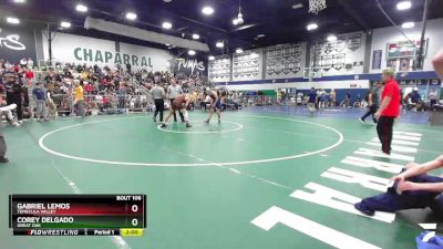 144 lbs Semifinal - Gabriel Lemos, Temecula Valley vs Corey Delgado, Great Oak