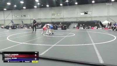 100 lbs Placement Matches (8 Team) - Kinley Harker, Missouri Red vs Sarina Gunn, Virginia