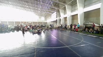 92 lbs Champ Round 1 (16 Team) - Grayson Hanson, Mat Demons vs MALIK HOSKINS, West Coast Riders