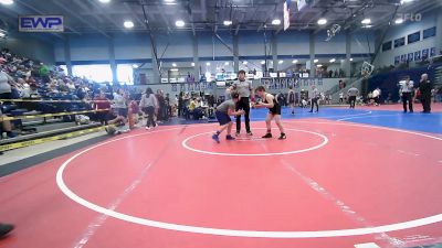 90 lbs Consi Of 4 - Kolby Calvin, Prairie Grove Youth Wrestling vs Ray Kinsey, Arkansas