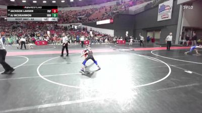 63 lbs Cons. Round 5 - Jackson Lanser, Port Washington Piranhas vs AJ McDearmon, Waukesha Wrestling Club