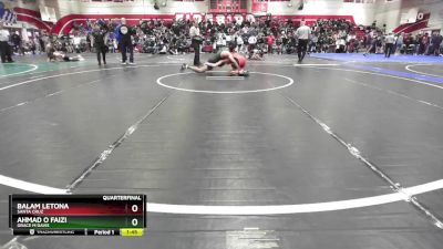 126 lbs Quarterfinal - Balam Letona, Santa Cruz vs Ahmad O Faizi, Grace M Davis