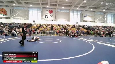 106 lbs Quarterfinal - Link Backus, Anarchy Wrestling vs Rocco Batt, North Tonawanda Wrestling Club