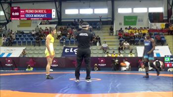 68 kg Semifinal - Grabriela Pedro Da Rocha, Brazil vs Tamyra Mariama Stock Mensah, United States