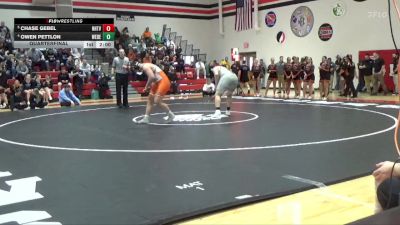 285 lbs Quarterfinal - Owen Pettlon, West Delaware, Manchester vs Chase Gebel, NH/TV