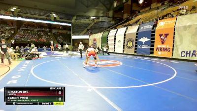 175 Class 1 lbs Cons. Round 1 - Braxton Bye, Lawson vs Kyan Clymer, St. Mary`s South Side Catholic