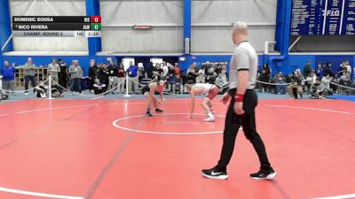 125 lbs Champ. Round 2 - Domenic Sousa, Rhode Island College vs Nico Rivera, Johnson & Wales (ri)
