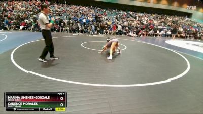 110 lbs Champ. Round 2 - Marina Jimenez-Gonzalez, Kelso (Girls) vs Cadence Morales, Grants Pass