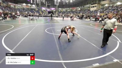 73 lbs Consi Of 16 #2 - Noah Hobbs, Montezuma-Cortez vs Branson McCabe, Nucla