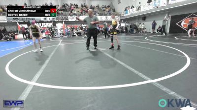 64 lbs Quarterfinal - Carter Crutchfield, Keystone Kids Wrestling Club vs Bostyn Bayer, Broken Arrow Wrestling Club