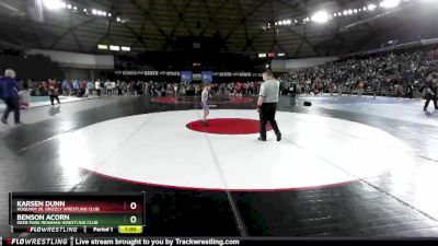 63 lbs Cons. Round 2 - Benson Acorn, Deer Park Ironman Wrestling Club vs Karsen Dunn, Hoquiam Jr. Grizzly Wrestling Club