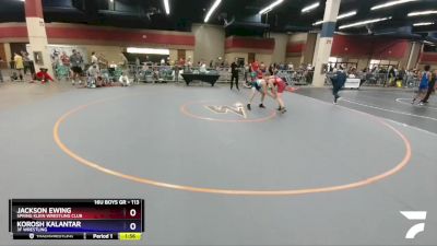 113 lbs Cons. Round 2 - Jackson Ewing, Spring Klein Wrestling Club vs Korosh Kalantar, 3F Wrestling