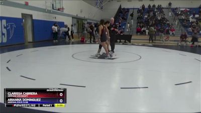 131 lbs Quarterfinal - Clarissa Cabrera, Simpson University vs Arianna Dominguez, Arizona State Club