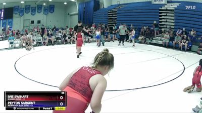 85 lbs Round 2 (6 Team) - Peyton Sargent, Nebraska Blue Girls vs Ivie Swihart, Kansas Girls