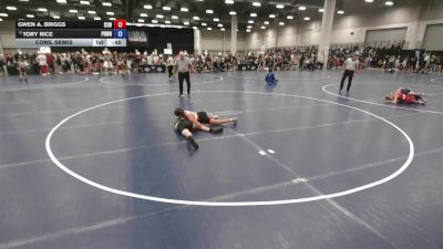 95 lbs Cons. Semis - Tory Rice, Prodigy Wrestling vs Gwen A. Briggs, Surfside X Wrestling