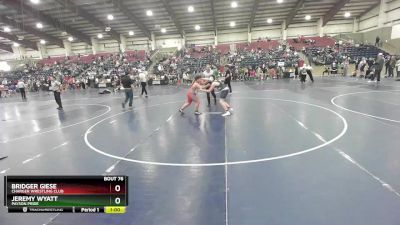 145 lbs Round 3 - Bridger Giese, Charger Wrestling Club vs Jeremy Wyatt, Payson Pride