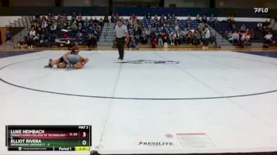 125 lbs Finals (2 Team) - Luke Heimbach, Pennsylvania College Of Technology vs Elliot Rivera, Shenandoah University