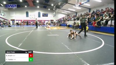 37 lbs Semifinal - Benjamin Kroll, Raw Wrestling Club vs Flint Fields, Tiger Trained Wrestling