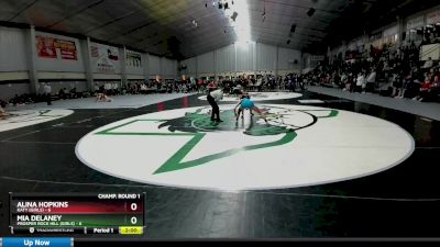 114 lbs Round 1 (16 Team) - Mia Delaney, Prosper Rock Hill (Girls) vs Alina Hopkins, Katy (Girls)