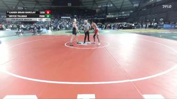 Boys 3A 132 lbs 7th Place Match - Caden Brian Barclay, Thomas Jefferson vs Bryce Tillman, Peninsula