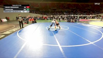 5A Boys 215 lbs Semifinal - Travis Ege, Crater Boys vs Brash Henderson, Silverton Boys