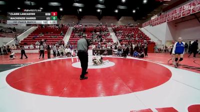 HS 125 lbs 1st Place Match - Mackenzie Harris, Azle vs Claire Lancaster, NORMAN