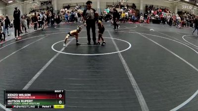 50 lbs Quarterfinal - Kenzo Wilson, Baltimore Wrestling Club vs Hutson Rupert, Kent County Junior Wrestling