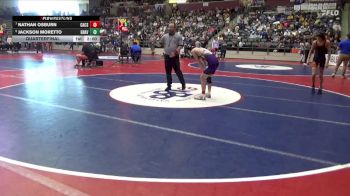 4A 106 lbs Quarterfinal - Nathan Osburn, Central Arkansas Christian School vs Jackson Moretto, GRAVETTE HIGH SCHOOL