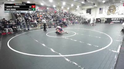 175 lbs Champ. Round 2 - Jack Riggs, Calvary Chapel/SA vs Adrian Ybarra, Lancaster