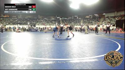 119 lbs Round Of 16 - Mason Delk, Honey Badgers Wrestling Club vs Jett Sisemore, Team Tulsa Wrestling Club