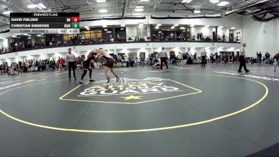 133 lbs Cons. Round 2 - Christian Simmons, Adrian vs David Fielder, Baldwin Wallace