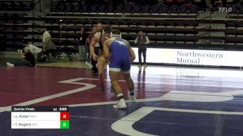 197 lbs Quarterfinal - Jacob Koser, Navy vs Trey Rogers, Hofstra