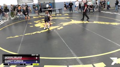 63 lbs Round 2 - Garrett Sturrock, Juneau Youth Wrestling Club Inc. vs Jackson Vielleux, Mid Valley Wrestling Club