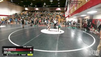 80 lbs Cons. Round 4 - Reid Hill, Wind River Middle School vs Evan Vendetti, Lincoln Middle School