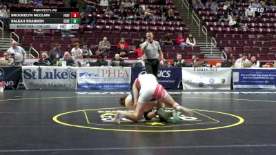 136 lbs Consi 2 - Brookelyn McClain, Fort Cherry-G vs Saleah Shannon, Central Columbia-G