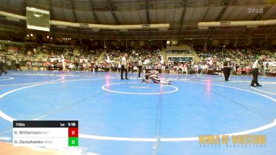 70 lbs Round Of 64 - Kaden Williamson, Sebolt Wrestling Academy vs Griffin Doroshenko, Mat Assassins