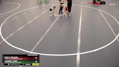 Quarterfinal - Korbin Lanik, Summit Wrestling Academy vs Cully Wilson, Forest Lake Wrestling Club