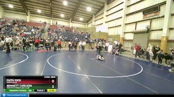 70 lbs Cons. Semi - Bennett Carlson, Wasatch Wrestling Club vs Faith Rios, Idaho Gold