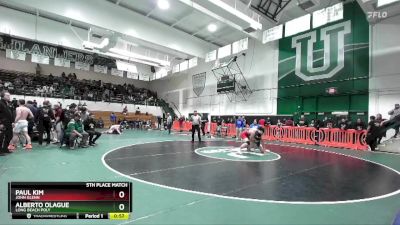 175 lbs 5th Place Match - Paul Kim, John Glenn vs Alberto Olague, Long Beach Poly