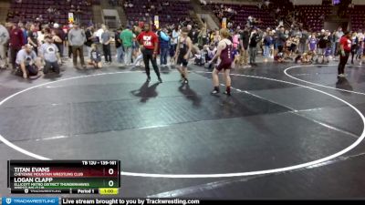 139-161 lbs Round 3 - Logan Clapp, Ellicott Metro District Thunderhawks Wrestling Club vs Titan Evans, Cheyenne Mountain Wrestling Club