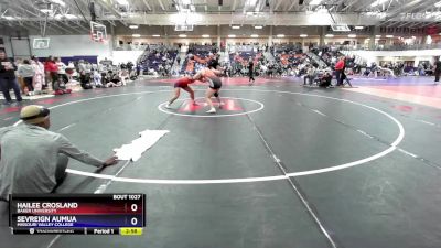 145 lbs Cons. Round 6 - Hailee Crosland, Baker University vs Sevreign Aumua, Missouri Valley College