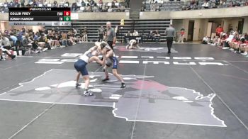 114 lbs Round 2 (4 Team) - Collin Frey, Evansville, WI vs Jonah Karow, Zumbrota-Mazeppa, MN