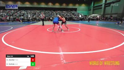 150 lbs Quarterfinal - Arielle Zeidler, Petaluma WC vs Hannah Gohde, Summit Wrestling Club