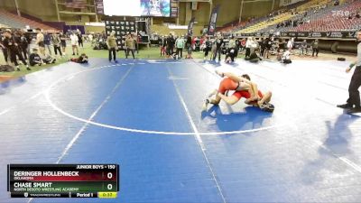 150 lbs Cons. Round 6 - Deringer Hollenbeck, Oklahoma vs Chase Smart, North DeSoto Wrestling Academy
