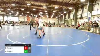 220 lbs Rr Rnd 2 - Zach Evans, Young Guns Green vs Will Clark, Indiana Outlaws White