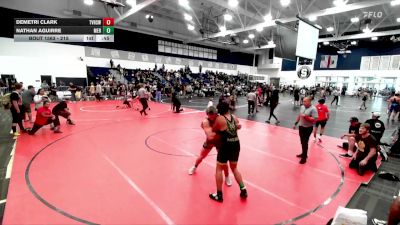 215 lbs Cons. Round 4 - Demetri Clark, Temecula Valley High School Wrestling vs Nathan Aguirre, Mercenary